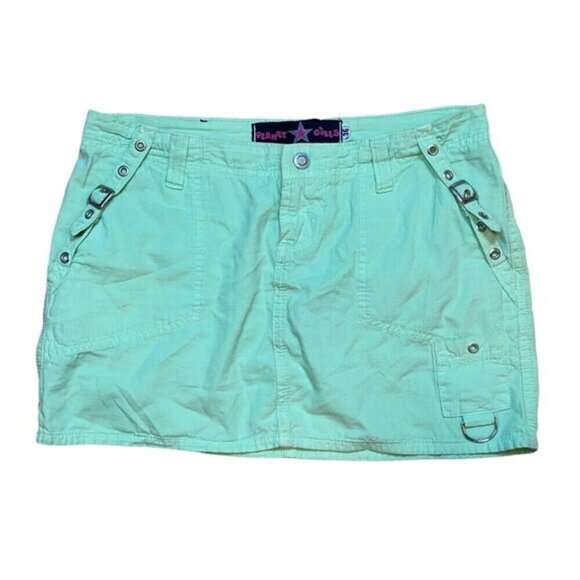 Planet Girls Dresses & Skirts - Y2K Planet Girls Mint‎ Green Mini Cargo Skirt Size 36